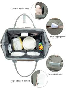 LEQUEEN 1pc Oxford Cloth New Mom Bag With Large Capacity, Multifunctional Maternity Diaper Bag For Outdoor Travel Maternal Supplies Storage