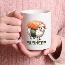 Funny Coffee Mug, 11 Oz, Farm Animal Coffee Mug, Sushi Lover Mug, Sheep Theme Coffee Cup, Gift For Mom, Birthday Christmas New Year Gift