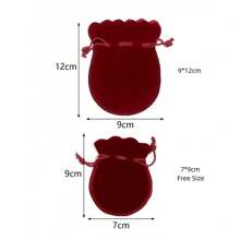 10 piezas de bolsitas de joyería, diseño de cordón de poliéster simple, bolsas de almacenamiento de joyas para regalos de boda y fiestas para mujeres - Multicolor - Ver 11