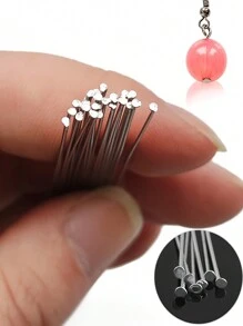 500 件/100 件 20-70 毫米不锈钢平头针 T 形针/9 字形针 - 不褪色、可弯曲、DIY 珠宝制作配件，适用于手工手链、项链、耳环工艺 - 彩色 - 查看 1