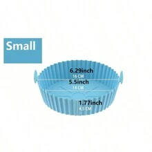 20cm/16cm ronde siliconen airfryer bakplaat, dikke siliconen airfryer pan, airfryer rek