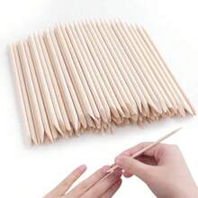 Palitos de Laranjeira para Cutícula Manicure Pedicure - Marrom Claro - Visão 5