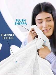 Sherpa Blanket – 480 GSM Cozy Reversible Plush Fleece Bed Blanket Room Stuff For Couch, Sofa, Camping, And Travel  Bedroom Room Home Decor