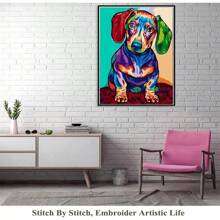 LaoJieYuan 2026 New Style Cute Pet Lovely Dog Family Cross Stitch Kits Cartoon Colourful Animal Series Printed DIY Embroidery Kit Hobby Handicraft Diy Kit Crafts Embroidered Embroidery Kit Cross Stitch Kits Crochet Kit Punch Needle Kit Sewing Accessories Sewing Kit Embroidery Thread Craft Kit Stitch Stuff Sewing Patterns Crochet Craft Supplies Embroidery Kit Beginners Sewing Pattern