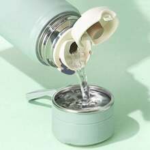 1pc 500ml/16.9oz Bullet-Shaped Insulated Tumbler With Strap, Stainless Steel Travel Mug With Rope Handle, High Aesthetic For Men, Women, Students & Couples, Outdoor Use Water Bottle Back To School Back To School - Multicolor - View 7