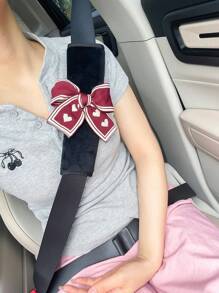Creative Bowknot Seat Belt Shoulder Pads, Car Safety Belt Cover Protector, Car Interior Accessories