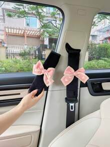 Creative Bowknot Seat Belt Shoulder Pads, Car Safety Belt Cover Protector, Car Interior Accessories