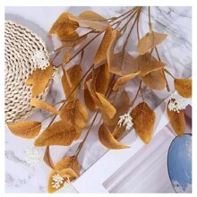 2 Stücke künstlicher Eukalyptuszweig, Fake-Eukalyptusblätter-Zweig, Echte Berührungsblätter für Sträuße, Hochzeit, Halloween, Valentinstag, Muttertag, Festliche Blumenarrangements, Vasenstrauß, Scheunenhochzeitsdekoration (Vase nicht enthalten) - 2Stk - Übersicht 7