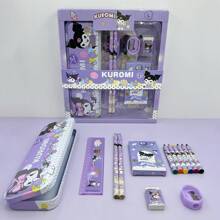 Sanrio Sanrio Black Cat Deluxe 12pcs Stationery Set - Includes Pencil Case, Pencils, Crayons, Eraser And Ruler, Suitable For School Supplies, Teen Awards And Gifts,Back To School