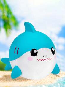 1pc Pet Latex Squeak Toy, Floating Octopus/Shark/Puffer Fish, Self-Entertainment Dog Toy - Multi-Color - Multicolor - View 4