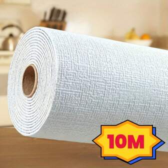 Self-Adhesive Linen Textured Contact Paper - Washable & Flame Retardant, 3D Peel And Stick Wallpaper For Home Decor, Random Pattern Wall Art Decoration (393.7 Inch Roll), Renovation Stickers Peel Wall Panels, Wall Paper, Wallpapers, Spring Decoration Items Refresh Your Home, Festival Decoration Stickers Gifts Birthday Graduation