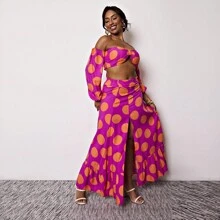 Conjunto feminino blogueira em viscose mega confortável soltinho qualidade alta - Multicolorido - Visão 2