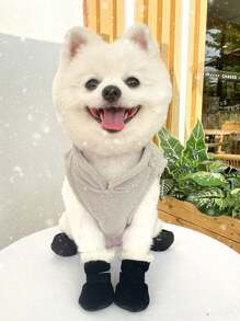 4 件套狗鞋，防滑宠物鞋，适合户外使用，保暖，适合秋冬季 - 彩色 - 查看 10