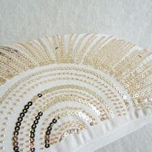 1pc, Sunshine Sequined Beaded Embroidery Cushion Cover, Pillowcase Without Core, Household Decorative Item For Multiple Room Styles