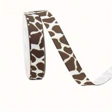 10mm X 5Yards Mixed Animal Print Ribbon - Zebra, Cow And Leopard Pattern, Suitable For DIY Bows And Gift Wrapping, Clothing Accessories - Multicolor - View 13