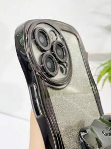 Set Casing Ponsel Anti Benturan Motif Beruang Kecil Tahan Guncangan + Set Casing Ponsel Lengkap + Karton Mengkilap, Kompatibel dengan iPhone 11/12/13/14/15 Pro Max, S22/23/24+, Kompatibel dengan OPPO, Kompatibel dengan VIVO, Kompatibel dengan Redmi 13C+, Kompatibel dengan Moto G, Kompatibel dengan Redmi Note 13C/12/11 PRO, Tahan Air, Tahan Guncangan, Tahan Gores, Hadiah Musim Semi - Hitam - View 4
