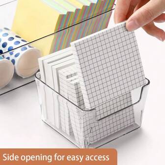 1 Piece Of Desk Drawer Storage Box Partition Kitchen Tableware Stationery Storage Small Box Transparent Plastic Partition Desktop Storage Box Toiletries Household Transparent Storage Box Snack Storage Basket Sundries Storage Rack Back To School