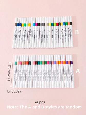 12-60 Colors Acrylic Paint Marker Set - Minimalist Design Suitable For Drawing And Art Diy Creation - Waterproof And Non-Bleeding Ink - And Washable - Works On Fabric, Glass, Ceramic, Plastic And Most Surfaces Back To School