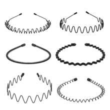 6pcs Men's Headband Hipster Men Invisible Pressure Back Head Wave Headband Face Wash Sports Headband Bundle Hair Clip