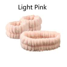 Set de 3 piezas de bandas para la cabeza, manos y muñecas hechas de franela de 12 colores, absorbentes y antideslizantes, para uso unisex en maquillaje, spa facial, yoga