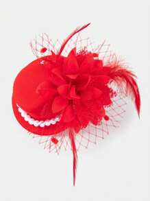 HITYfascinator 1pc Fascinator Bow Elegant Court Style Party Polyester Fiber (Polyester) Hair Clip For All Seasons - New Style - View 9