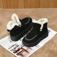 Nowe pogrubione pluszowe podszewki Modne grube podeszwy Uniwersalne damskie buty śnieżne, modne codzienne buty sportowe na świeżym powietrzu na zimę