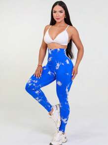 Women Sports Leggings - Blue - View 5