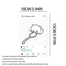 Sanrio 1pc Kii Usachi Same Style Transparent Card Ins Style Cute Eating Grain Check In Creative Photo Decoration Gift