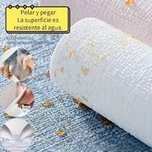 Selbstklebende leinenstrukturierte Kontaktfolie - waschbar & schwer entflammbar, 3D Abzieh- und Klebewallpaper für Heim-Dekoration, zufälliges Muster Wandkunst Dekoration (10 m Rolle), Renovierungs-Sticker Wandpaneele, Tapeten, Frühlings-Dekorations-Artikel um Ihr Zuhause aufzufrischen, Festival-Dekorations-Sticker Geschenke Geburtstag Abschluss