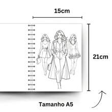 Adult Coloring Book Fashion Drawings Hard Cover A5 120g 50 Pages - Màu be - Xem 6