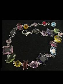 1 pièce Accessoire de mode haut de gamme en cristal pour femmes pour faire soi-même un bracelet de charme. La base convient pour un port quotidien et est un cadeau parfait pour les fêtes et anniversaires.