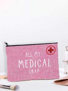 Portable Outdoor Travel First Aid Kit, Compact Medicine Box, First Aid Bag And Pill Organizer For Office And Carry - Pink - View 3