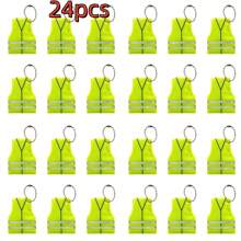 24pcs Luminous Football Pendant Keychain Reflective Keyring For Sports Enthusiasts, Suitable As Bag Pendant Or Key Holder For Men And Women Car Accessories Bag Charm Backpack For School