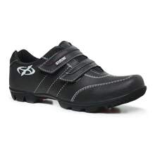 New Fox Cycling Bike Shoes Strap Closure Antibacterial EVA Insole Better Grip On The Pedal - 黑色 - 查看 1