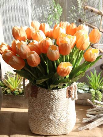 1/6/10 Stücke gemischte künstliche Tulpen, hellrosa, rosa und weiß, geeignet für Outdoor-Gartendekoration, Innen- und Außendekoration, Vase Deko, Künstliche Pflanzen, Dekoration für alle Jahreszeiten, Raumdeko, Florale Heimdekoration, Pflanzen für Fensterbank, Veranda und Topf, Hochzeitszeremonie Partydeko, Geburtstagsfest Zubehör, Valentinstag, Muttertag, Vatertag Geschenke, Boho-Stil Deko, DIY Blumenstraußzubehör