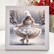 1 Set 5D DIY Diamond Painting Art Kit - Butterfly & Snowy Landscape - Full Drill Round Acrylic Mosaic Puzzle - Home Wall Decor, Office, Living Room Artwork - Animal Theme Canvas, Frameless