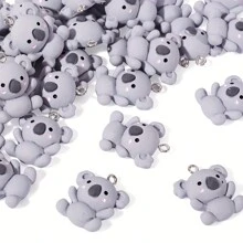 10pcs Cute Koala Resin Pendant DIY Jewelry Making Decoration Charms