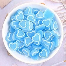 10/30/50 件 3D 心形树脂糖果状装饰，多色扁平，适用于 DIY 工艺品、发夹、耳环、手机壳装饰、情人节礼物制作 - 颜色随机 - 彩色 - 查看 7