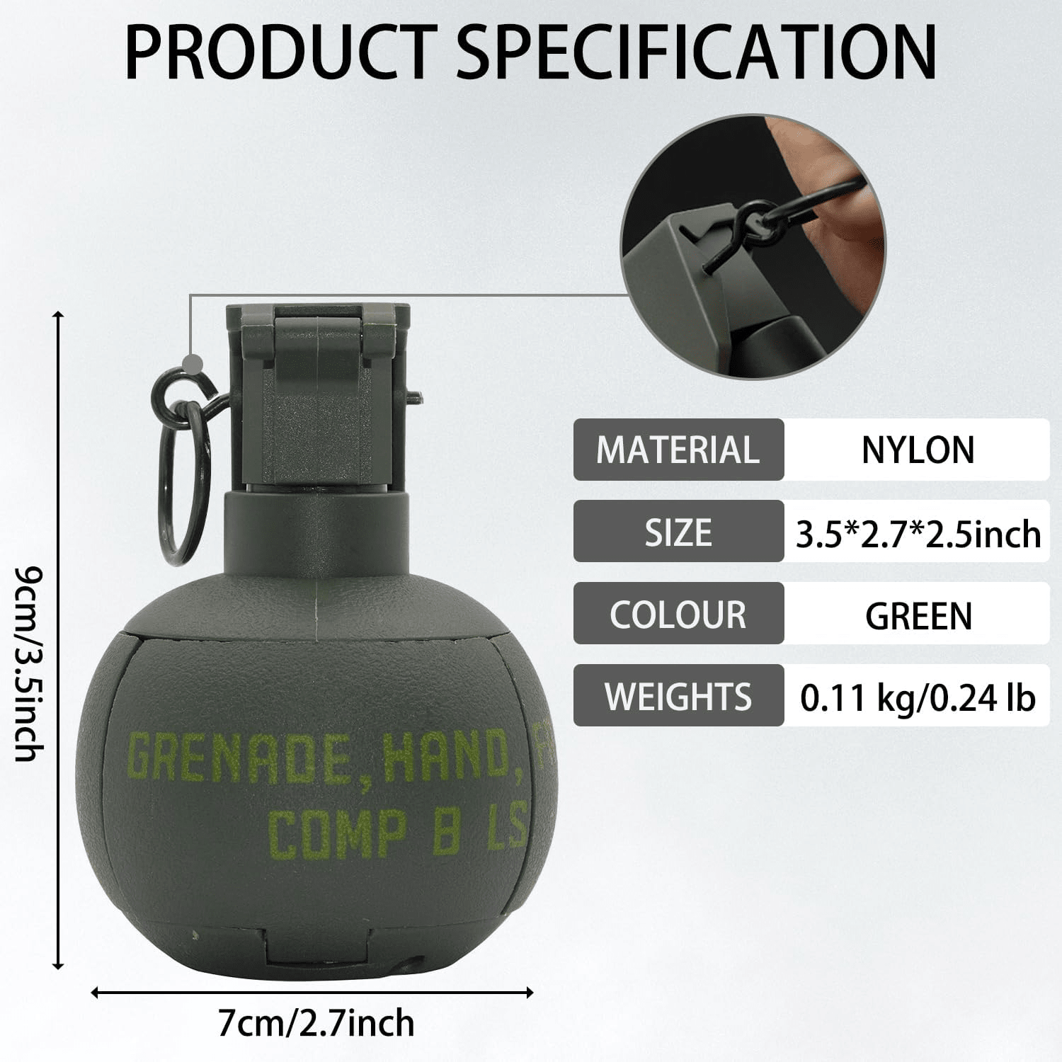 Cs-Grenade Set, 2Pcs Plastic Toy-Grenade For CS Battle Game