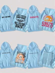 Sudaderas personalizables - Diseña tu propia sudadera impresa agregando tus fotos favoritas y texto personalizado (logotipo/eslogan/ciudad/familia/persona querida/cita favorita) Ornamental, elegante, de moda, hipster, sobrio, disfraz fácil, minimalista chic, casual, acogedor, único, tesoro personalizado, disfraz de Bella, regalos ideales para ella, familia, amigos, niños, niñas en rosa para el Día de la Madre, para el Día del Niño, para vacaciones - Azul - Ver 3