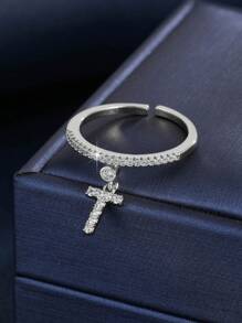 1 件可调节水晶镶嵌字母戒指，适合女士和女孩，伴娘礼物，可爱的首字母戒指：这款字母戒指涵盖与每个人的名字相关的 26 个字母，每个字母都有特殊含义，代表您和您所爱的人 - 彩色 - 查看 30