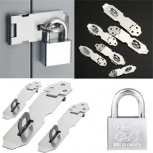 1pc/2pcs Stainless Steel Door Lock, Anti-Theft Lock Clasp Home Hardware Accessories To Make You Feel More Secure
