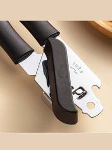 1 pezzo Apriscatole manuale in acciaio inossidabile, apri lattine, sollevatore coperchi, apribottiglie, apribarattoli con manico in plastica, adatto per aprire vari tipi di scatolame come carne, verdure, frutta, zuppe, frutti di mare
