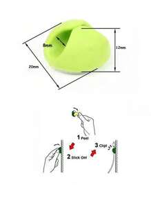 6/10/15 件线夹，多色圣诞设计桌面收纳架，适用于充电线、耳机、办公室/床边墙壁线夹 - 彩色 - 查看 3