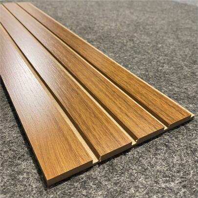 Kit Painel Placa Ripado MDF Decorativa Autocolante Grande Moderno Revestimento De Parede Para Sala Quarto Escritório