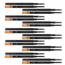 10 Pairs 22 Zoll Schublade Dias Kugellager Schiebeführung Schienen mit Schrauben Detachable Nylon Schnalle Black Buffer - Schwarz - Übersicht 7