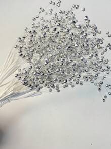 60pcs Mini Faux Pearl Bead Strands, Small Floral Wreath Beads, Bridal Wedding Faux Pearl Bouquet, Party Decor Faux Pearl Beads, DIY Floral Arrangement, Wedding Party, Home Decor Crafts, Valentine's Day, Gift Gifts Birthday Graduation