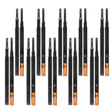 10 Pairs 22 Zoll Schublade Dias Kugellager Schiebeführung Schienen mit Schrauben Detachable Nylon Schnalle Black Buffer - Schwarz - Übersicht 9