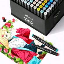 120pcs- Mark Pen Set Touch Color Children's Color Oil Double Headed Watercolor Pen Color Pen Watercolor Pen Set Paintbrush International Children's Day Painting Stationery Color Pen Gift Painting Painting Set, Back To School