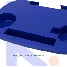 Mesa Portátil Para Cadeira de Praia Porta Copos Celulares Chaves E Pequenos Objetos